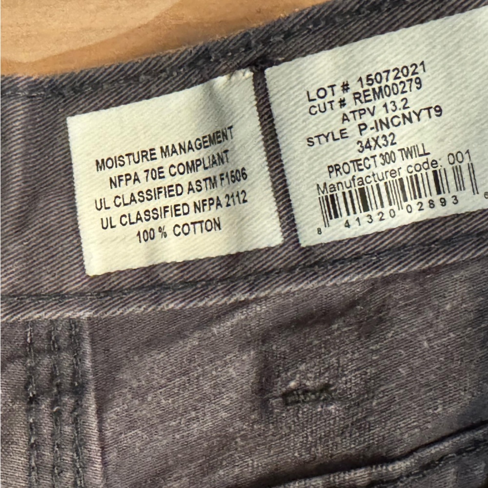 Lapco FR FIRE RESISTANT Gray Cargo Pants 34x32 - Picture 6 of 6